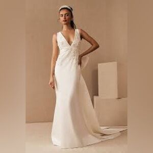 Sachin + Babi Cream Backless Gown